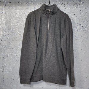 Calvin Klein Jeans Mens Grey Long Sleeve 1/4 Zip Pullover Sweatshirt Medium M